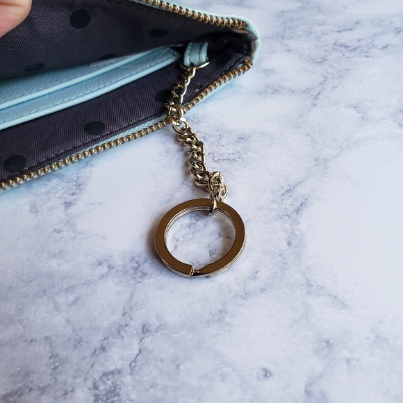 Coin Purse Wallet Light Blue Bow 6"x4" - Picture 4 of 7